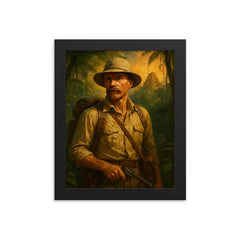 Percy Fawcett framed print on a plain backdrop in size 8"x10".