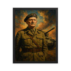 Percy Hobart framed print on a plain backdrop in size 16"x20".