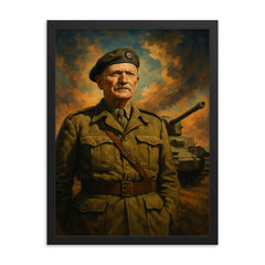 Percy Hobart framed print on a plain backdrop in size 18"x24".
