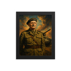 Percy Hobart framed print on a plain backdrop in size 8"x10".