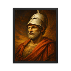 Pericles framed print on a plain backdrop in size 16"x20".