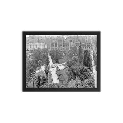 Pershing Square, Los Angeles, 1918 framed print on a plain backdrop in size 12"x16".