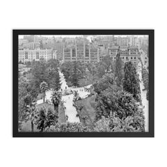 Pershing Square, Los Angeles, 1918 framed print on a plain backdrop in size 18"x24".