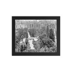 Pershing Square, Los Angeles, 1918 framed print on a plain backdrop in size 8"x10".