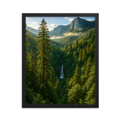Perucica Primeval Forest Bosnia and Herzegovina framed print on a plain backdrop in size 16"x20".