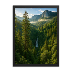 Perucica Primeval Forest Bosnia and Herzegovina framed print on a plain backdrop in size 18"x24".