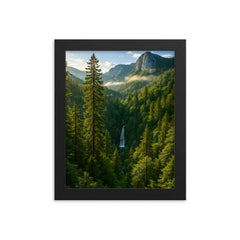 Perucica Primeval Forest Bosnia and Herzegovina framed print on a plain backdrop in size 8"x10".