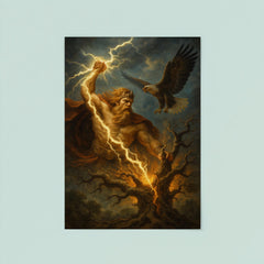 Perun striking oak with lightning and eagle poster 8
