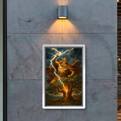 Perun striking oak with sacred lightning poster 2