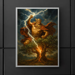 Perun striking oak with sacred lightning poster 5