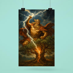 Perun striking oak with sacred lightning poster 6