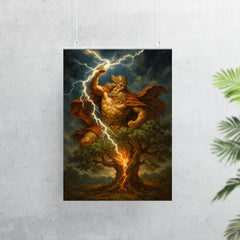 Perun striking oak with sacred lightning poster 7