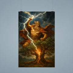 Perun striking oak with sacred lightning poster 9