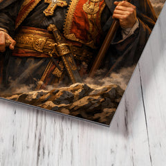 Petar II Petrovic Njegos mountain prince bishop portrait metal print mockup