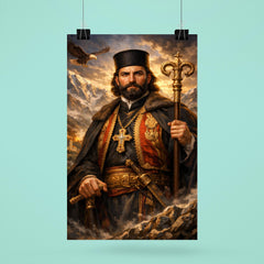 Petar II Petrovic Njegos mountain prince bishop portrait poster 6