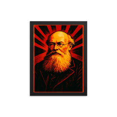 Peter Kropotkin framed print on a plain backdrop in size 12"x16".