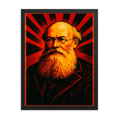 Peter Kropotkin framed print on a plain backdrop in size 18"x24".