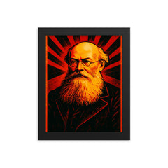 Peter Kropotkin framed print on a plain backdrop in size 8"x10".