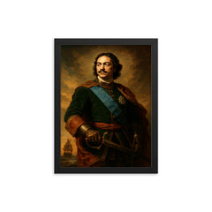 Peter the Great framed print on a plain backdrop in size 12"x16".