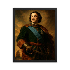 Peter the Great framed print on a plain backdrop in size 16"x20".