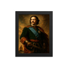 Peter the Great framed print on a plain backdrop in size 8"x10".