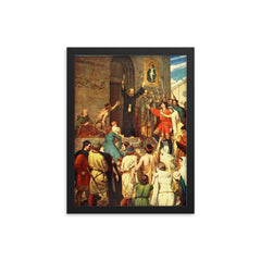 Peter the Hermit framed print on a plain backdrop in size 12"x16".