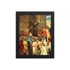 Peter the Hermit framed print on a plain backdrop in size 8"x10".