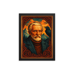 Peter Wessel Zapffe framed print on a plain backdrop in size 12"x16".