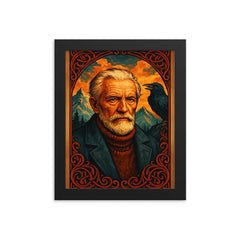 Peter Wessel Zapffe framed print on a plain backdrop in size 8"x10".