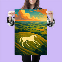 Pewsey White Horse England poster 3