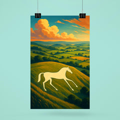 Pewsey White Horse England poster 6