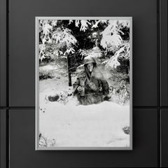 Pfc George A. Guckenberger in Foxhole, 506th PIR, 101st Airborne Division, Siege of Bastogne, January 14, 1945 poster 5