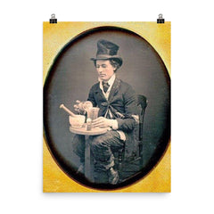 Pharmacist or Chemist, 1855 poster on a plain backdrop in size 8"x10".