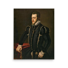 Philip II of Spain poster on a plain backdrop in size 16"x20".