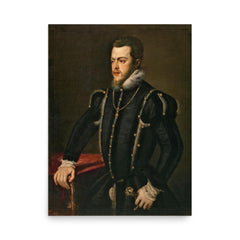 Philip II of Spain poster on a plain backdrop in size 18"x24".