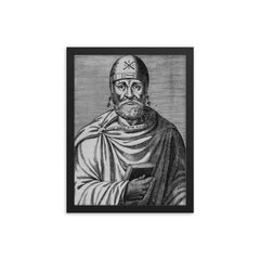 Philo of Alexandria framed print on a plain backdrop in size 12"x16".