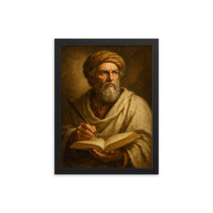 Philo of Alexandria framed print on a plain backdrop in size 12"x16".