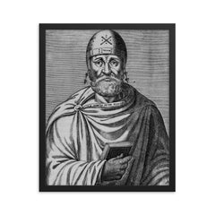 Philo of Alexandria framed print on a plain backdrop in size 16"x20".