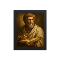Philo of Alexandria framed print on a plain backdrop in size 8"x10".