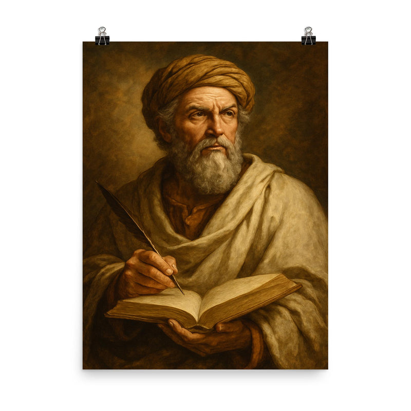Philo of Alexandria poster on a plain backdrop in size 8