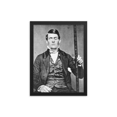 Phineas Gage framed print on a plain backdrop in size 12"x16".