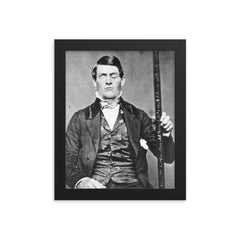 Phineas Gage framed print on a plain backdrop in size 8"x10".