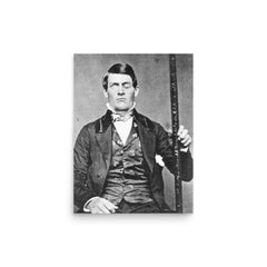 Phineas Gage poster on a plain backdrop in size 12"x16".