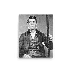 Phineas Gage poster on a plain backdrop in size 8"x10".