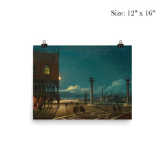 Piazza San Marco by Moonlight, Venice by Giovanni Grubacs poster 3