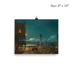 Piazza San Marco by Moonlight, Venice by Giovanni Grubacs poster 4
