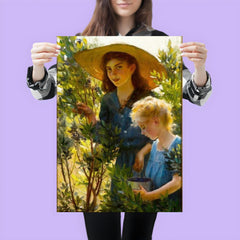Picking Blueberries by Charles Courtney Curran, 1909 poster 3