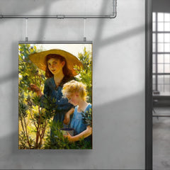 Picking Blueberries by Charles Courtney Curran, 1909 poster 4