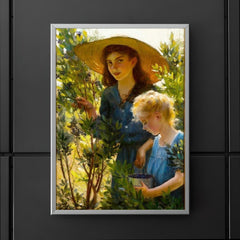 Picking Blueberries by Charles Courtney Curran, 1909 poster 5