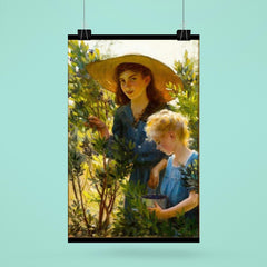 Picking Blueberries by Charles Courtney Curran, 1909 poster 6